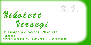 nikolett versegi business card